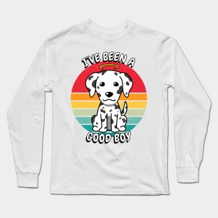 Cute dalmatian dog is a good boy Long Sleeve T-Shirt